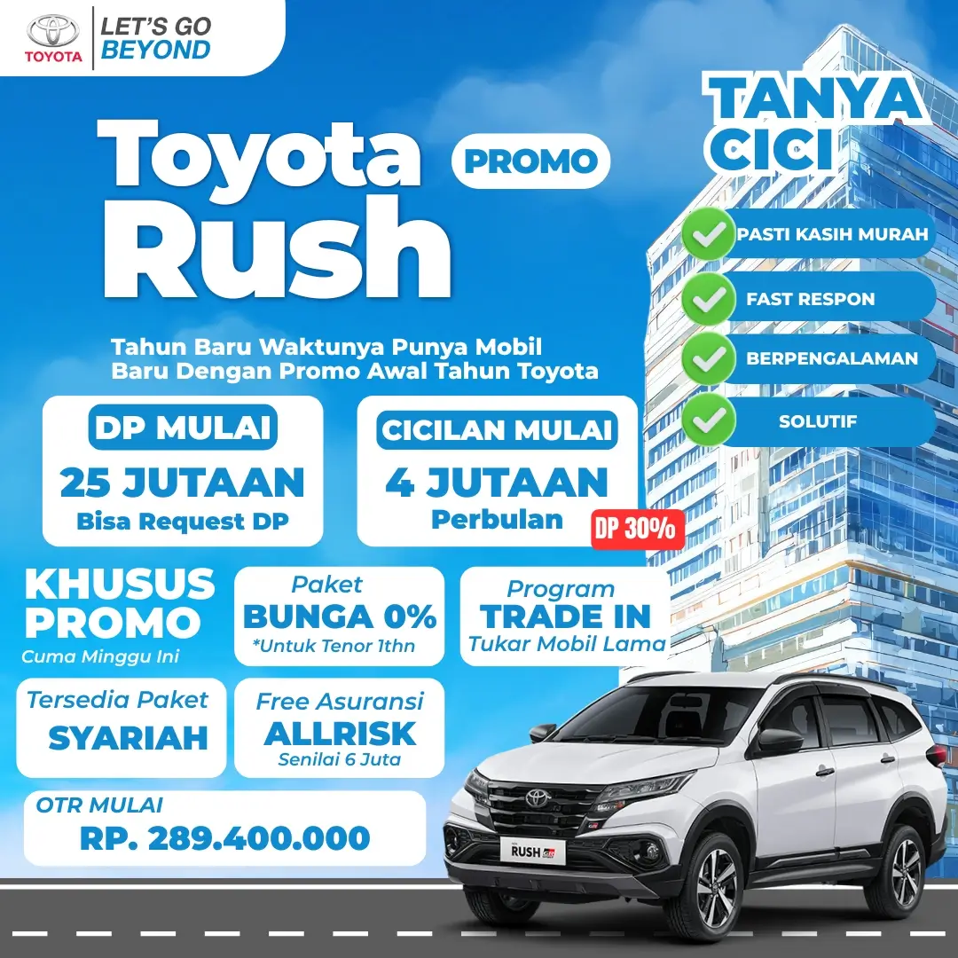 Promo Toyota Rush Terbaru - Cici Toyota Harmoni Jakarta